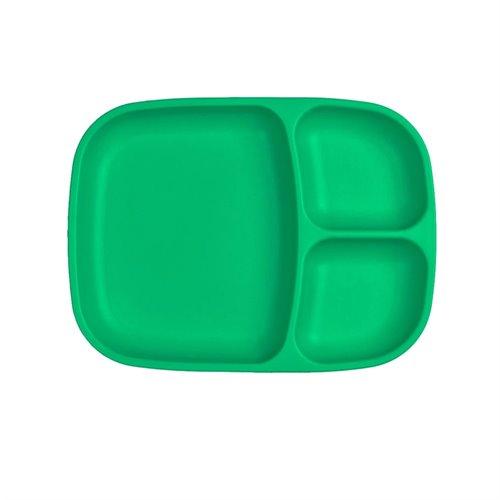 Grande assiette divisée en plastique recyclé Re-Play - Mousse Café, coopérative de solidarité