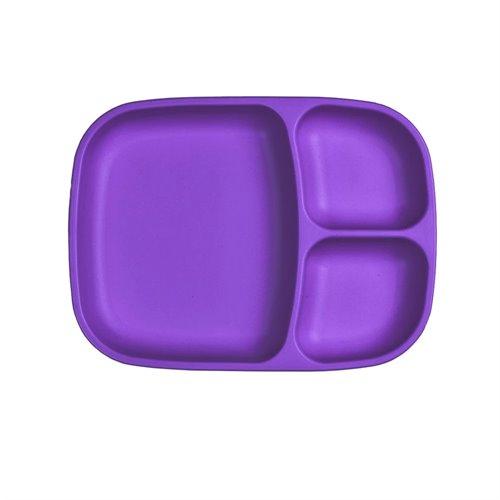 Grande assiette divisée en plastique recyclé Re-Play - Mousse Café, coopérative de solidarité