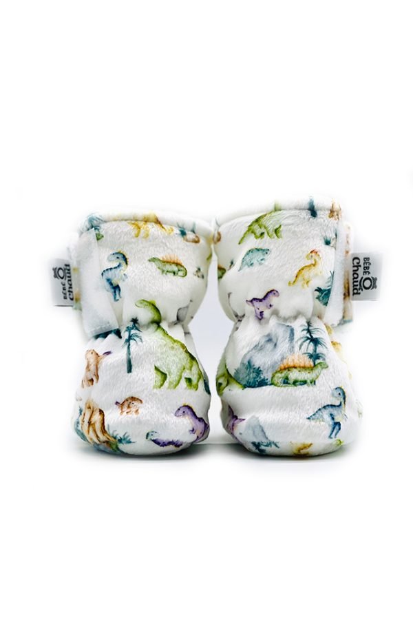 Pantoufles à velcro Dinosaure - Mousse Café coop de solidarité