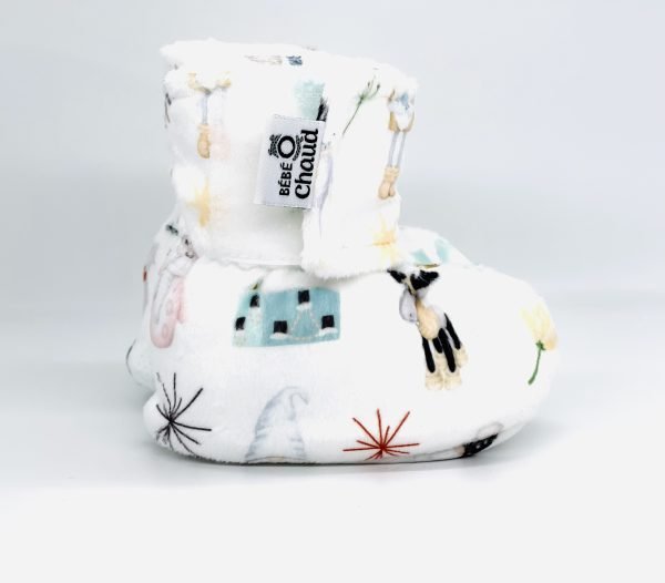 Pantoufles à velcro Gnôme de Noël - Mousse Café coop de solidarité