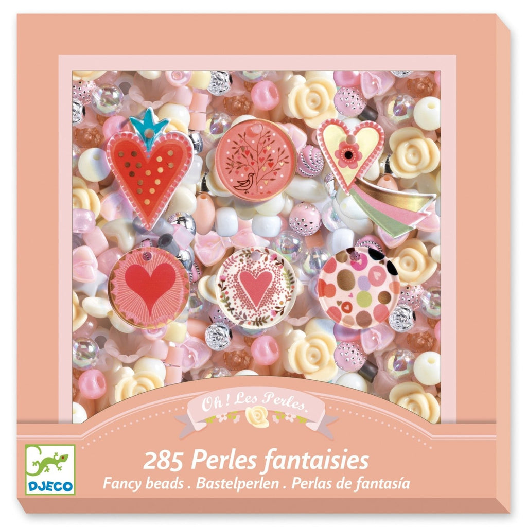 Perles fantaisies - Coeurs - Mousse Café coop de solidarité