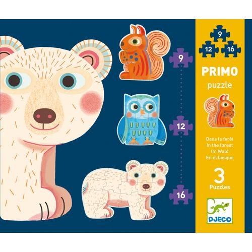 Primo Puzzle - Dans la forêt 9, 12, 16 pièces - Mousse Café, coopérative de solidarité