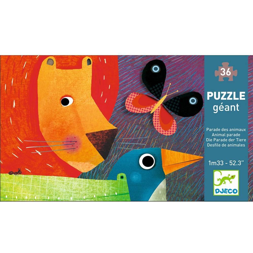 Puzzle géant - Parade des animaux - 36 morceaux - Mousse Café coop de solidarité