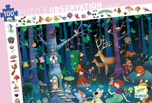 Puzzle observation - Forêt enchantée 100 pièces - Mousse Café, coopérative de solidarité
