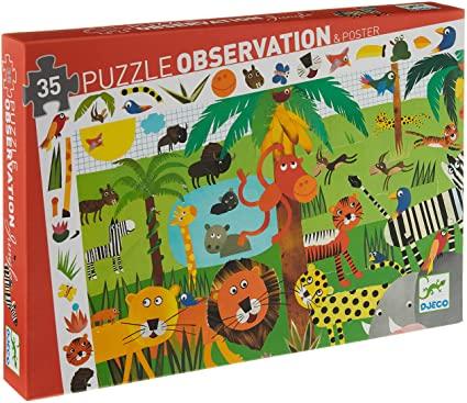 Puzzle observation - Jungle 35 pièces - Mousse Café coop de solidarité