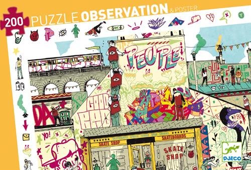Puzzle observation - Street Art 200 pièces - Mousse Café, coopérative de solidarité
