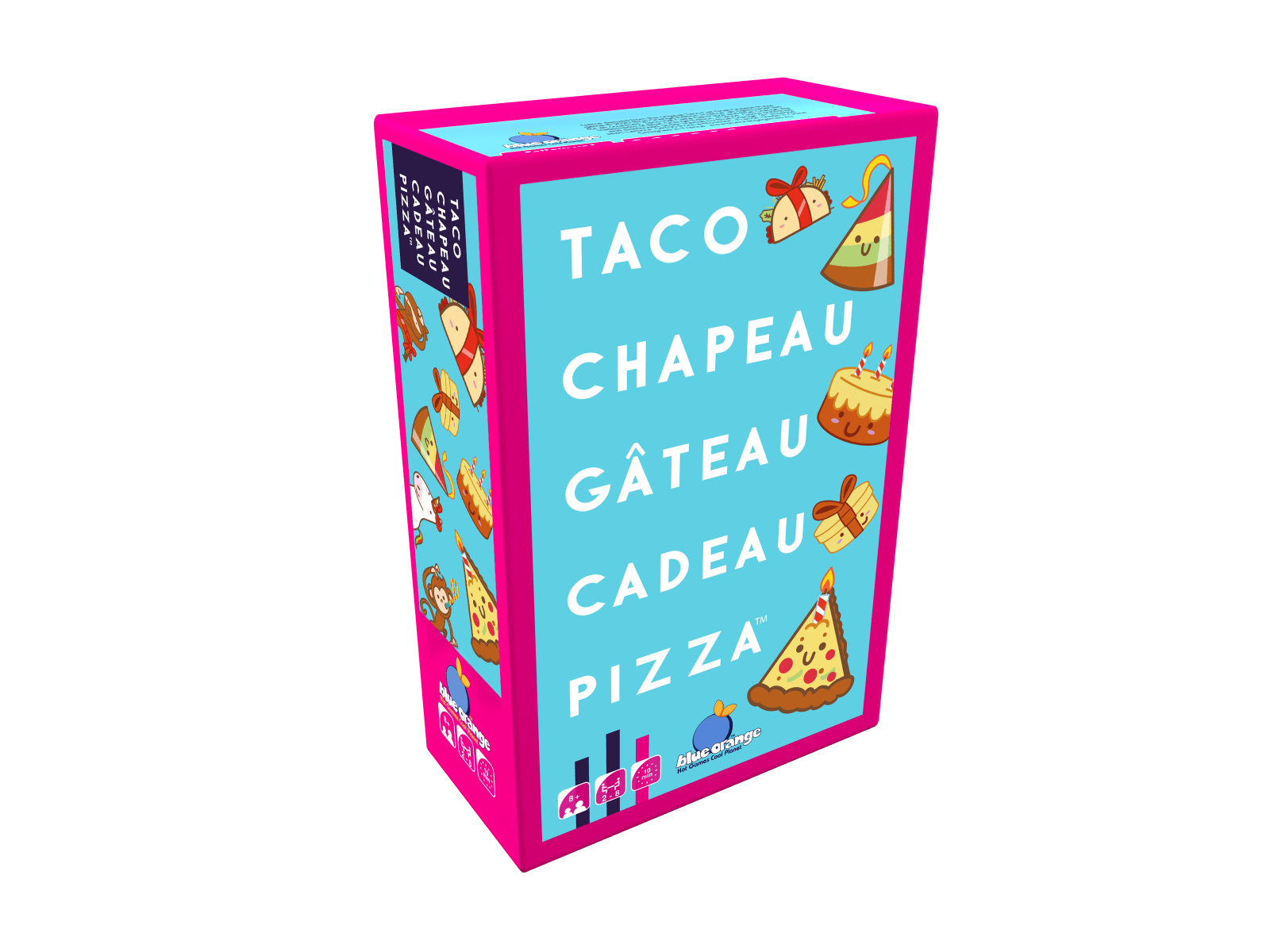 Taco, chapeau, gâteau, cadeau, pizza (français) - Mousse Café coop de solidarité