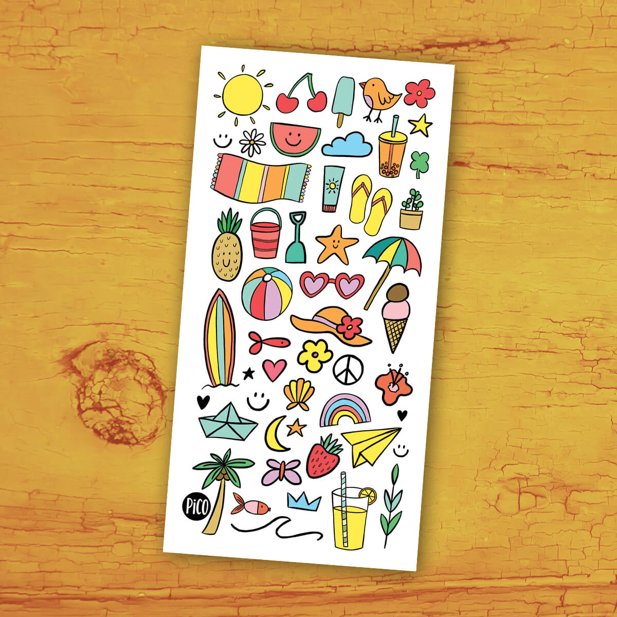 Tatouages Doodles d'été - Mousse Café coop de solidarité