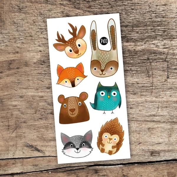 Tatouages Les animaux de la forêt - Mousse Café, coopérative de solidarité