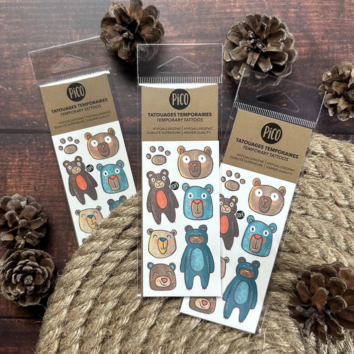 Tatouages Les oursons souriants - Mousse Café coop de solidarité