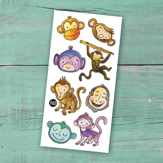 Tatouages - Les singes amusants - Mousse Café coop de solidarité