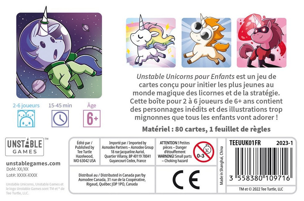 Unstable Unicorns pour enfants (français) - Mousse Café coop de solidarité